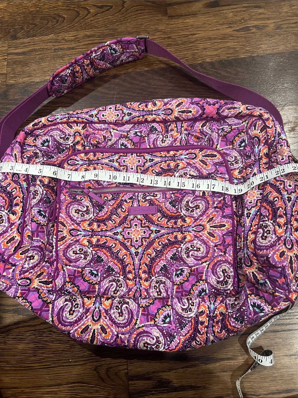 Vera Bradley Purple Quilted Paisley Shoulder Bag